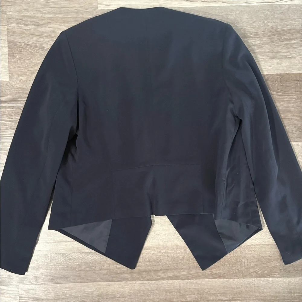 Banana Republic Women's Navy Draped Open-Front Jacket